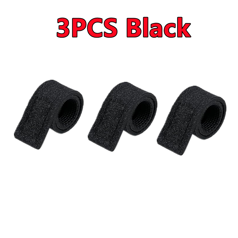 30-3 Uds. Soporte de amarre para caña de pescar, correa para aparejos, envoltura elástica, banda de pesca, soporte para poste, lazos de sujeción, accesorios para herramientas al aire libre: YELLOW