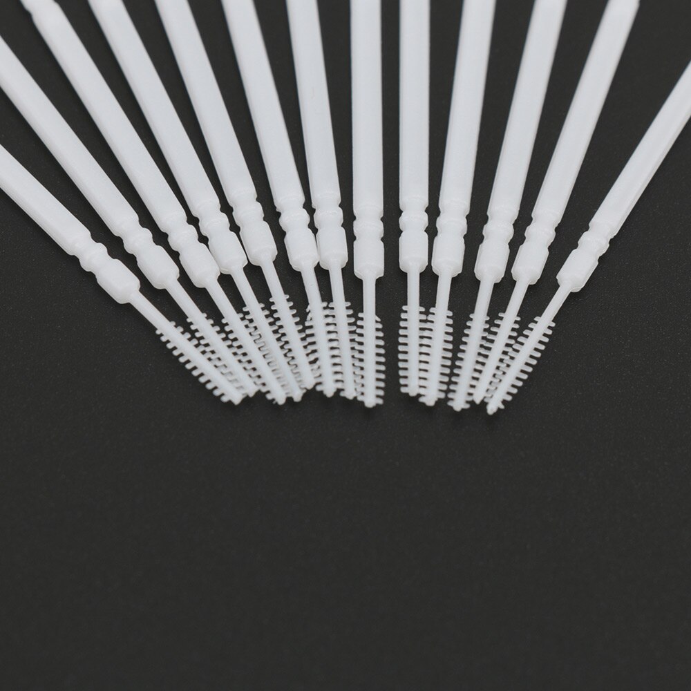 300 stks/doos Draagbare Plastic Tandenstokers Tanden Mondhygiëne Cleaner Stok Bleken Tooth Pick Interdentale Borstel 2-Manier Tandenstokers