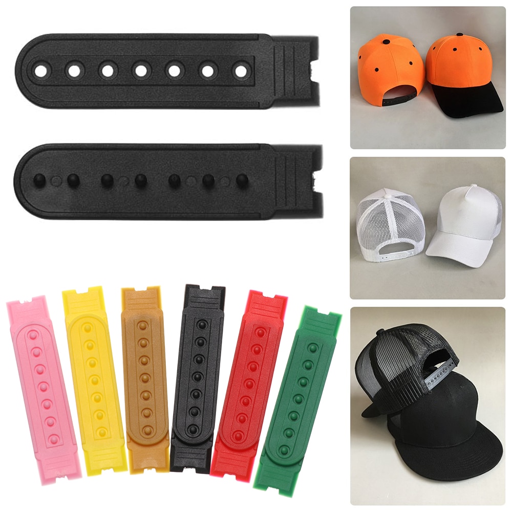 5Sets Hysterese Strap Ersatz mit 7 Löcher Bunte Hut Reparatur Verschluss Schnalle Clip Extender für Baseball Kappe Hut Zubehör