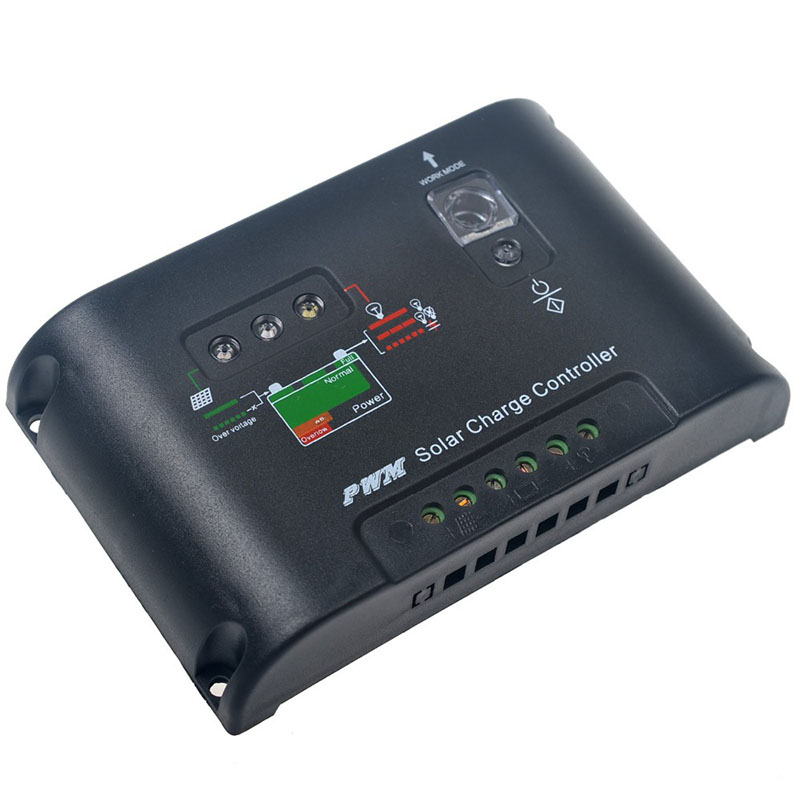 20A Solar Laadregelaar 12 V/24 V Batterij Regulator Verlichting & Timer Functie Solar Controller 240 W/ 480 W PWM Panel Controller: Default Title