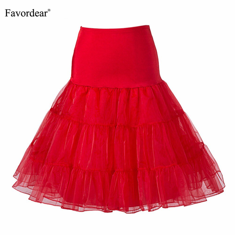Women's Vintage 50s Rockabilly Petticoat 27" Length Tutu Underskirt