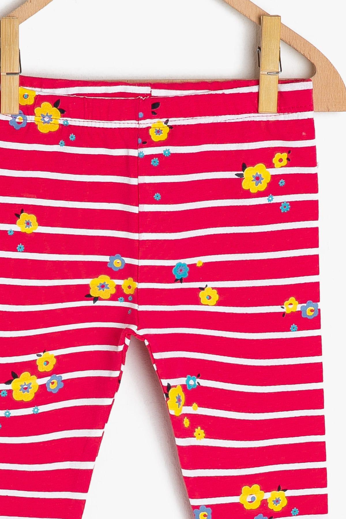 Koton kids Red Baby Girl Printed Leggings