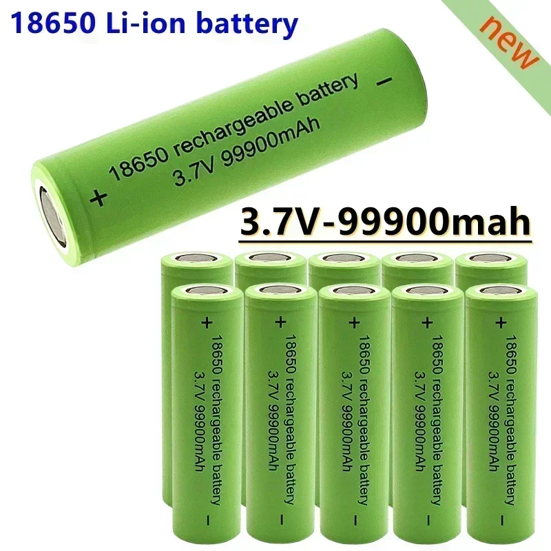Original 18650 lithium battery 99900mAh 3.7V rechargeable battery flashlight battery toys, etc.