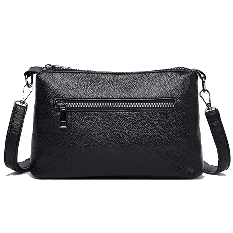 2022 Double Zipper Women Messenger Bags Soft Women Crossbody Bag Women Pu Leather Shoulder Female Bag