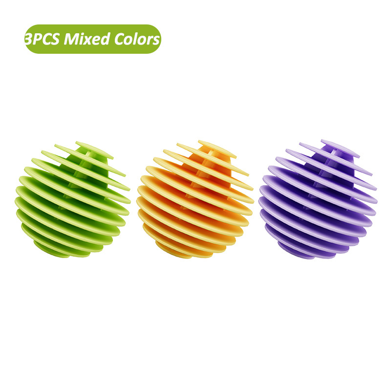 3 pezzi riutilizzabili palline magiche per bucato TPR morbidi anti-avvolgimento strumenti per la pulizia dei vestiti lavatrice domestica palline per asciugatrice: esercito verde