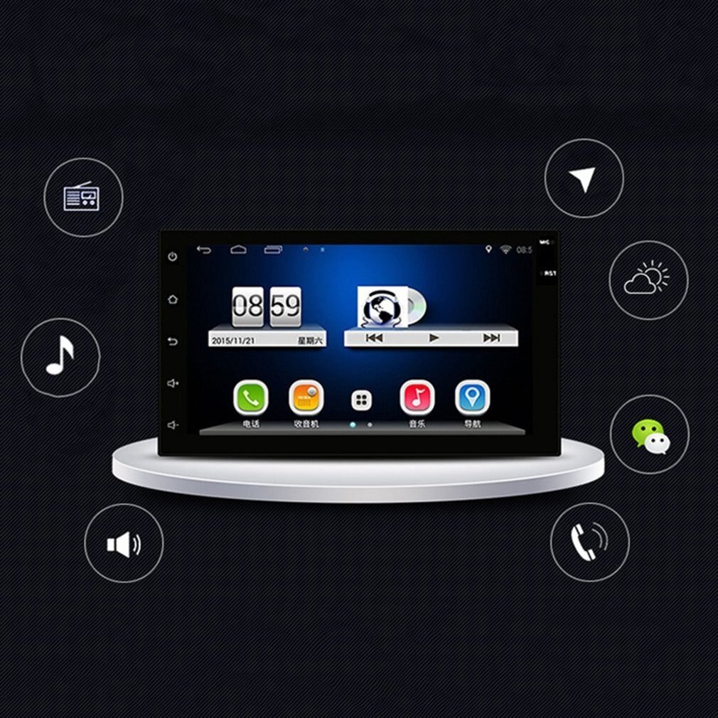 7 Inch Car GPS Navigation 1080P HD Intelligent Automobile Navigators With Rear View Camera For Android System