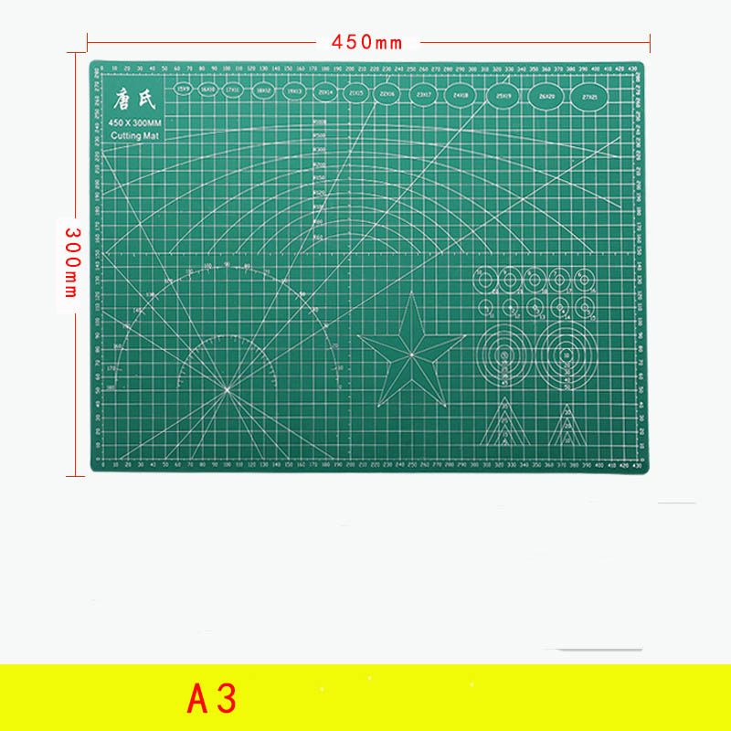Tapete de corte para manualidades de PVC, tabla de corte para grabado de cuero, almohadilla suave, banco de trabajo, Patchwork, costura Manual, cuchillo DIY, A3/A4/A5: Green A3