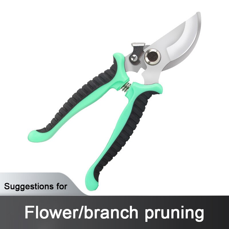 Multifunctional Garden Tools Orchard Garden Hand Tools Scissors Stainless Steel Labor-Saving Pruning Scissors: bull-Green