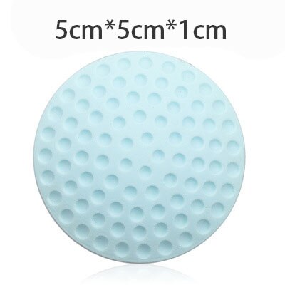 3Pcs Door Stopper Silicon Soft Door Cushion Protection Pad Rubber Silicone Stopper Door Mute Stickers Hardware Bumper Wall Mat: 5 cm Blue