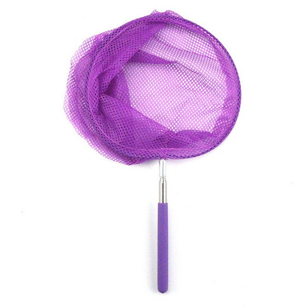 Enfants filet de pêche enfant étang têtard tenant maille insecte Bug libellule receveur anti-dérapant poignée main filet
