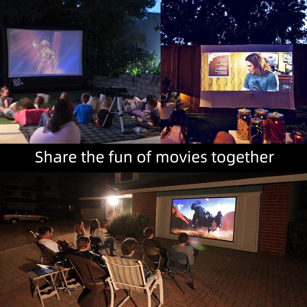 BYINTEK projecteur Projection écran Portable 100 pouces 120 pouces 16:9 pliable avant arrière pour film jeu Home cinéma