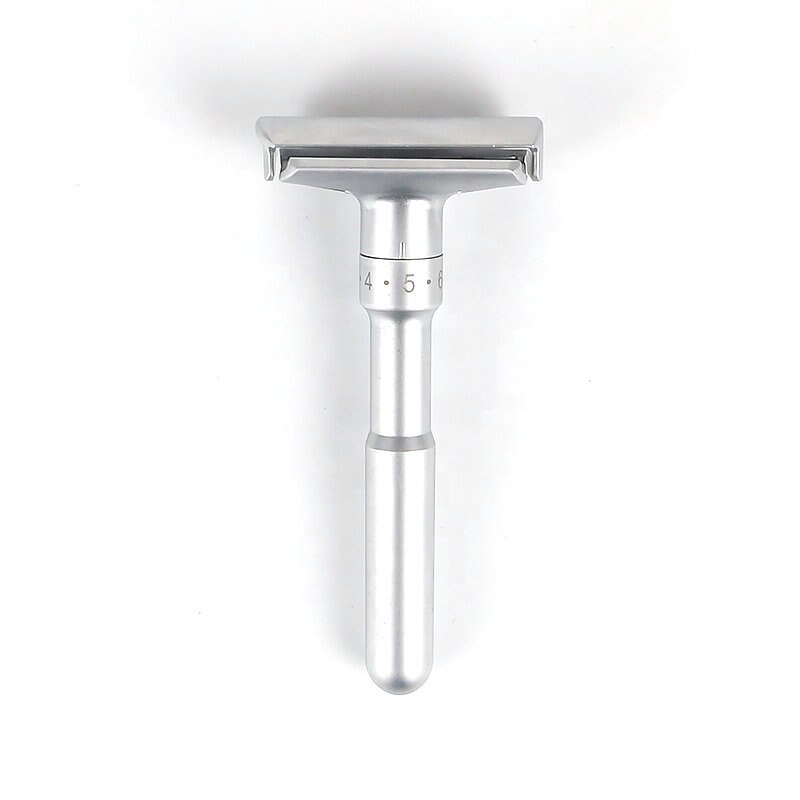 Adjustable Safety Razor Double Edge Classic Mens Shaving Fits All Double Edge Blades 5 Shaving Blades