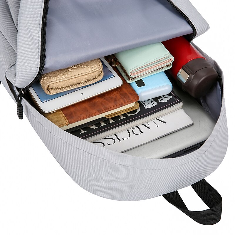 4 Uds mochila de , mochila escolar para adolescentes, Mochilas para estudiantes, mochila escolar negra de nailon para mujeres, mochila escolar para mujeres