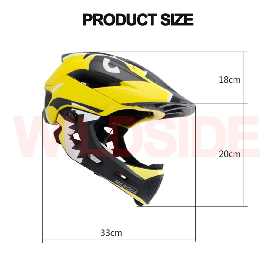Kids Cycling Helmet Full Face Detachable Chin rest MTB BMX Downhill bike Balance Helmet Casco Ciclismo Capacete
