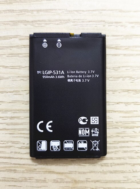 950mA LGIP-531A Batterij Voor Lg Tracfone Netto 10 T375 320G VN170 236C A100 Amigo A170 C195, g320GB GB100 GB101 GB106