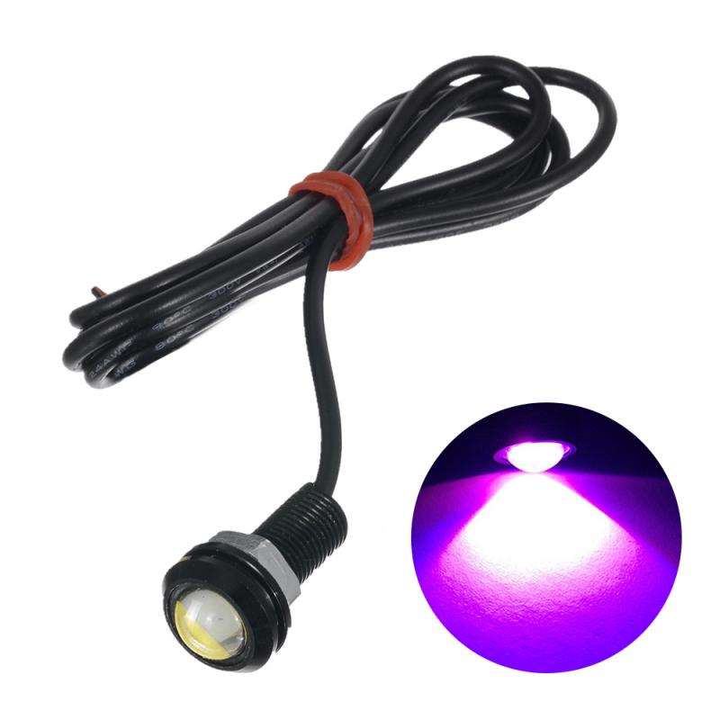12V 24V 18MM Car LED Eagle Eye Light Car Fog DRL Day time Reverse Parking Signal Yellow Amber Blue White Red Eagle Eye Light LED: 07