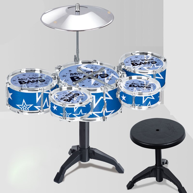 Stor simulering 5 tromme jazz tromme krakk stol populær elektronisk musikkinstrument tilfeldig farge