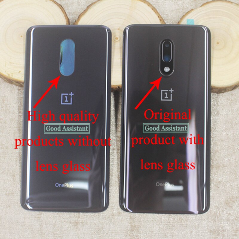 Original 6.4 inch Black/Blue For OnePlus 7 1+7 Back Battery Cover Door Housing case Rear Glass parts Replacement