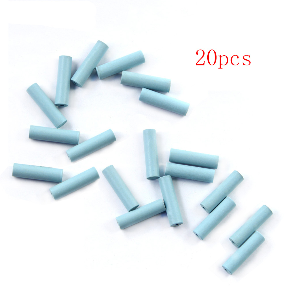 20 stücke Zahn Labor Silikon Gummi Polierer Grob/Mittel/Fein 6mm Zahn Silikon Gummi Punkt 22mm Zahn silikon Gummi Rad: Gelb