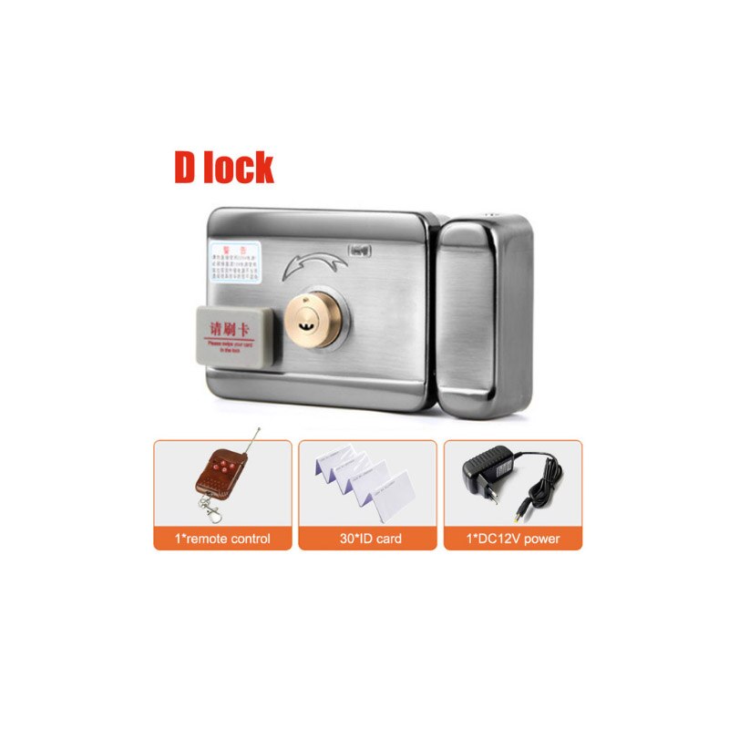 Smart ID Door & gate lock castle Access Control Electronic integrated RFID Door Rim lock RFID reader for home: kit 17