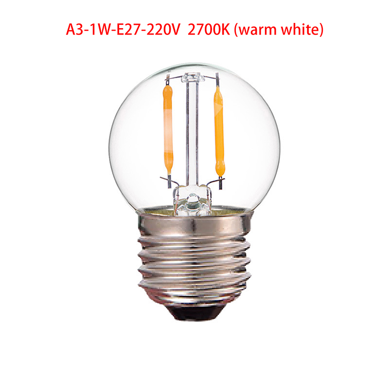 Led-pære  e27 220v e26 110v stk. spiralformet blød glødelampe 1w stk. varm hvid gul indendørs lysekrone rørformet kugleformet dekorative pærer: Grøn