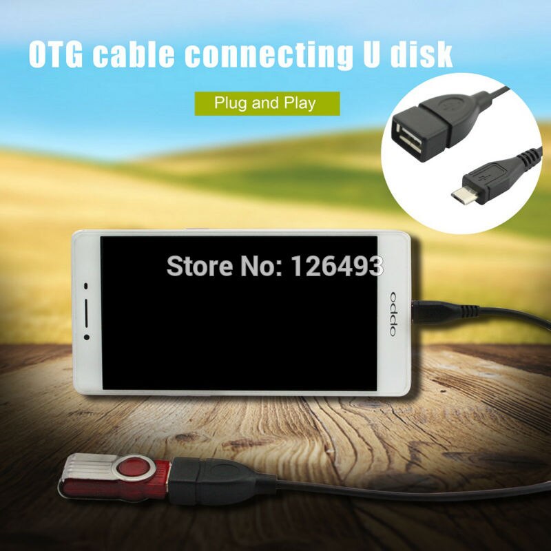 Micro USB otg cable adapter for Iphone, Sumsong,Lenovo ,sony or usb cameras, which support otg functions
