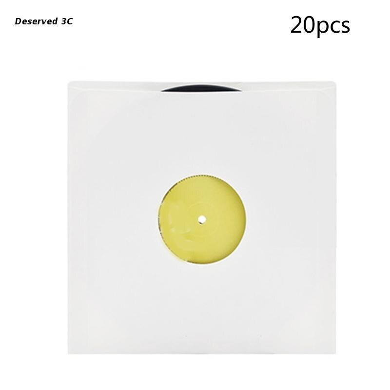 R9CB 20Pcs DVD Blu-ray Covers Protective Sleeves Storage Case 7/10/12 Inch Disc Bag