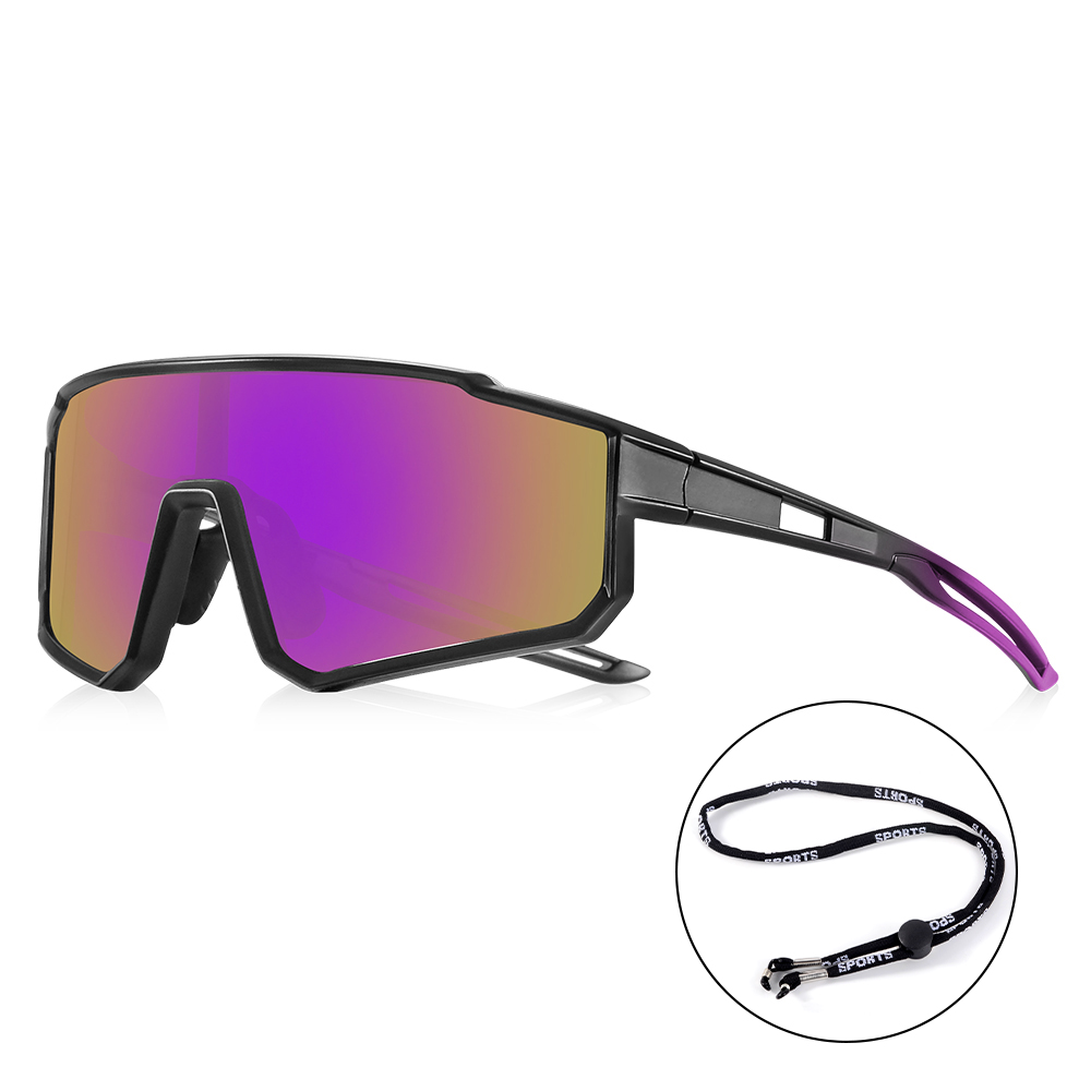 Crixalis polariserade solglasögon för män och kvinnor med rep, cykelsolglasögon, fiskeglasögon,  uv400 st: Lila