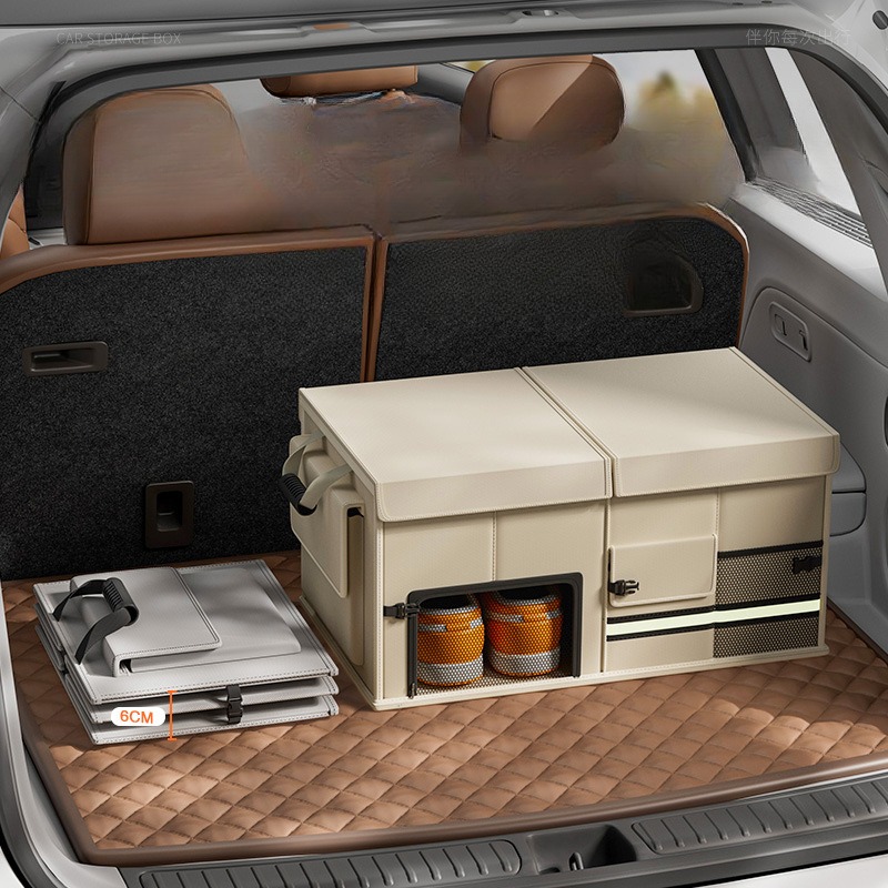 Large Capacity Car Trunk Organizer 60L Foldable Car Storage Box for Camping Travel Storage Bag for Fishing Car Trunk Storage