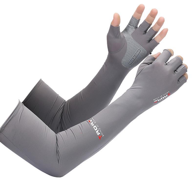 Coole Männer Frauen Arm Hülse Handschuhe Laufen Radfahren Ärmel Angeln Fahrrad Sport Schutz Arm Wärmer UV Schutz Abdeckung: schwarz