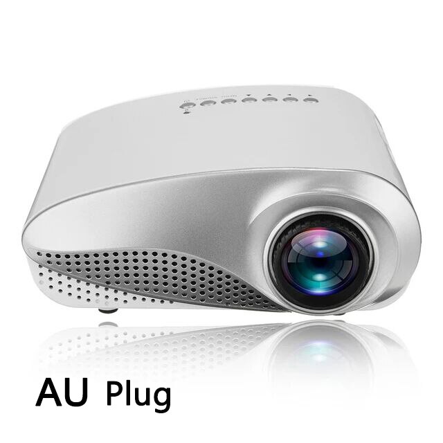 Clear Mini Draagbare 1080P 3D Hd Led Projector Multimedia Home Theater Usb Vga Hdmi Tv Home Theatre-systeem: White-AU Plug
