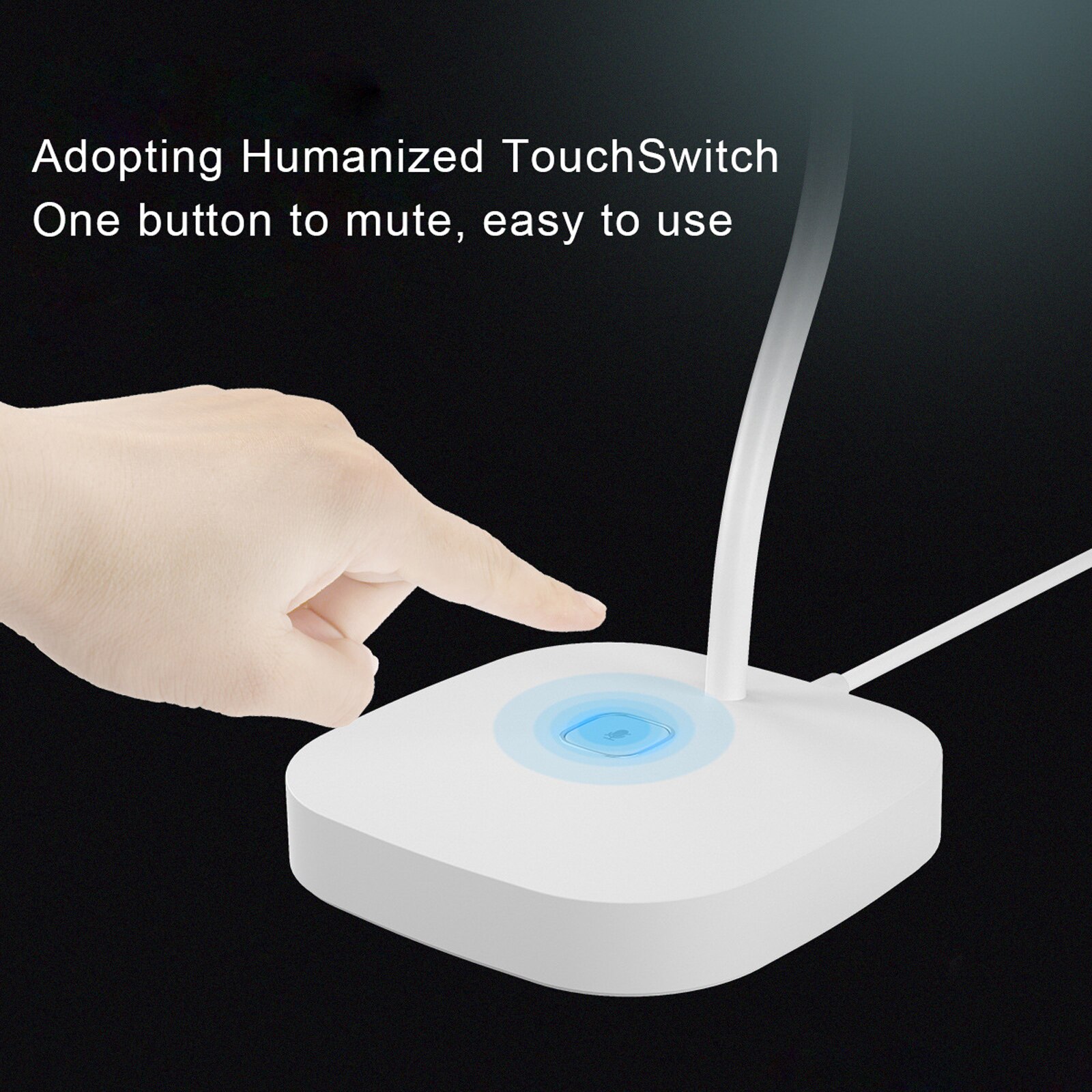 Desktop Condenser Microphone USB Wired Microphone 360 Condenser Mic Mute Touch-Button for Computer PC Laptop Office Meeting