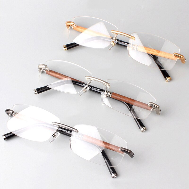 Gafas ópticas sin montura para hombre, anteojos Retro de titanio para miopía, monturas para gafas graduadas MB491