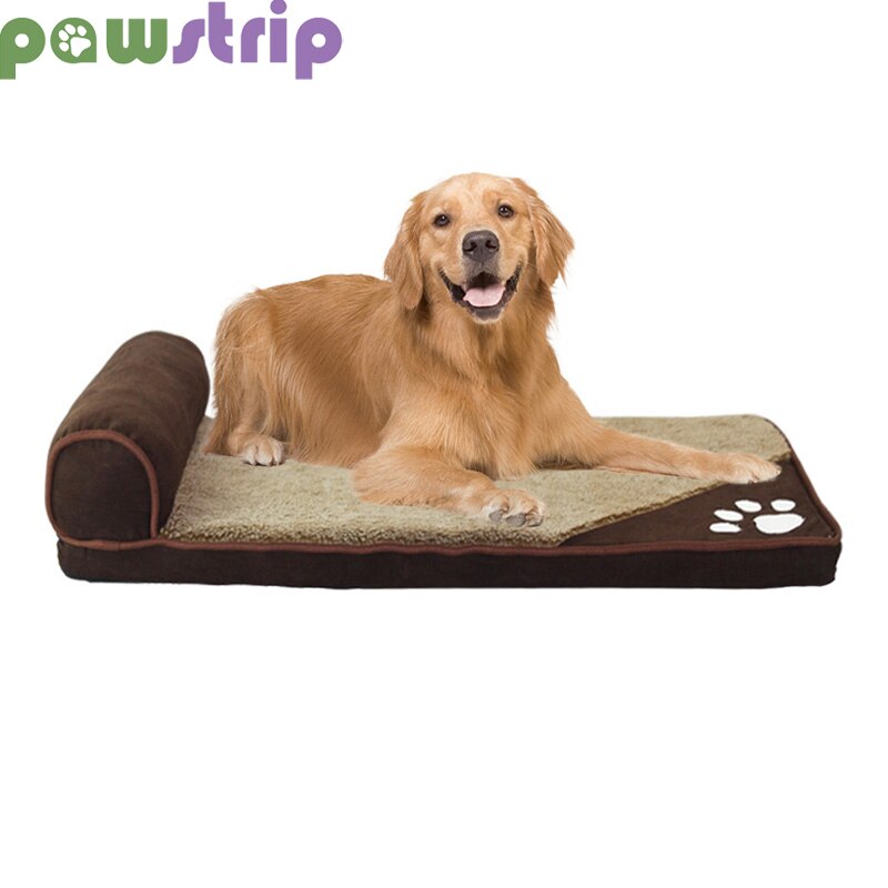 Pawstrip 4 Kleuren Winter Hond Bed Zachte Warme Kat Bedden Wasbare Puppy Slaapbank Afneembare Huisdier Kussen Voor Grote Honden s-XL