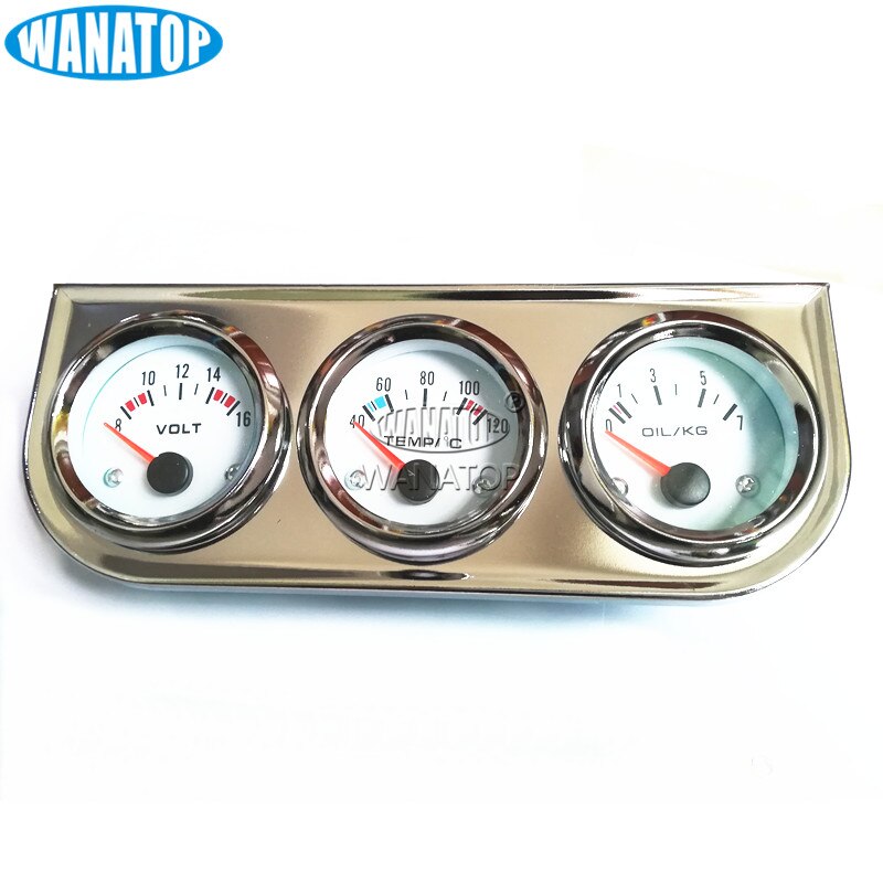 Juego de manómetro Triple YC100895 AW-C3, indicador de temperatura de agua, medidor de presión de aceite para coches, camiones, tractores y motores marinos