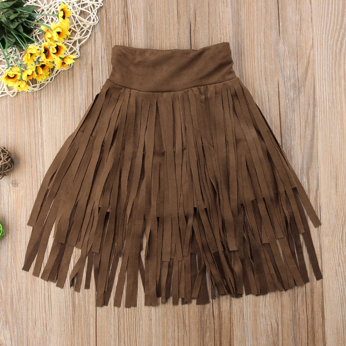 2-7Years Kids Girl Toddler Tassel Skirt Solid Summer Autumn Princess A Line Skrits Children Costumes