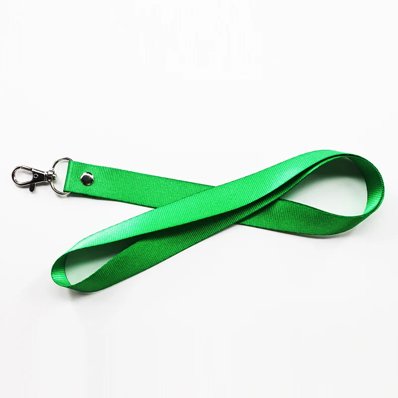 1Pcs Thicken Pure Color Lanyards Safety Hanging Neck Strap Lanyard For Mobile Phone ID Name Badge Holder Keys Metal Ring: Orange