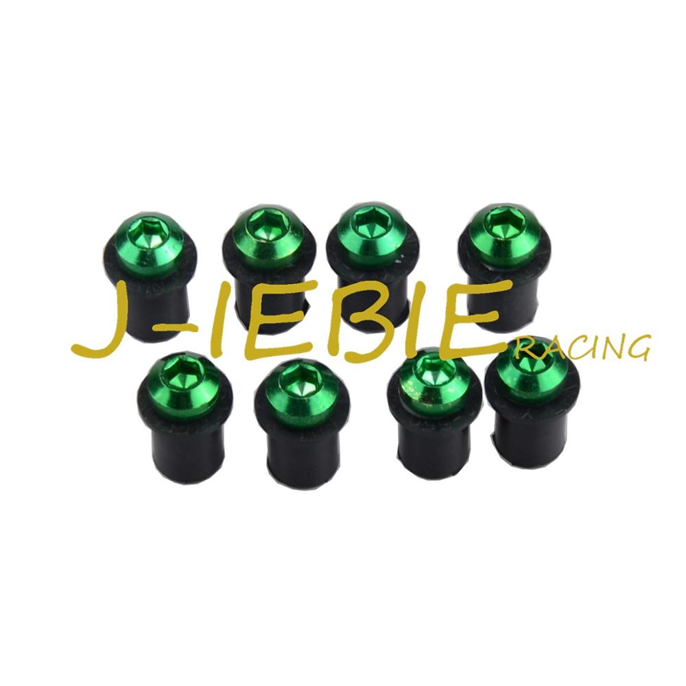 För ktm duke 125 200 390 1190 1290 990 690 1090 adventure/r vindruteskruvar bultar 8 st: Grön