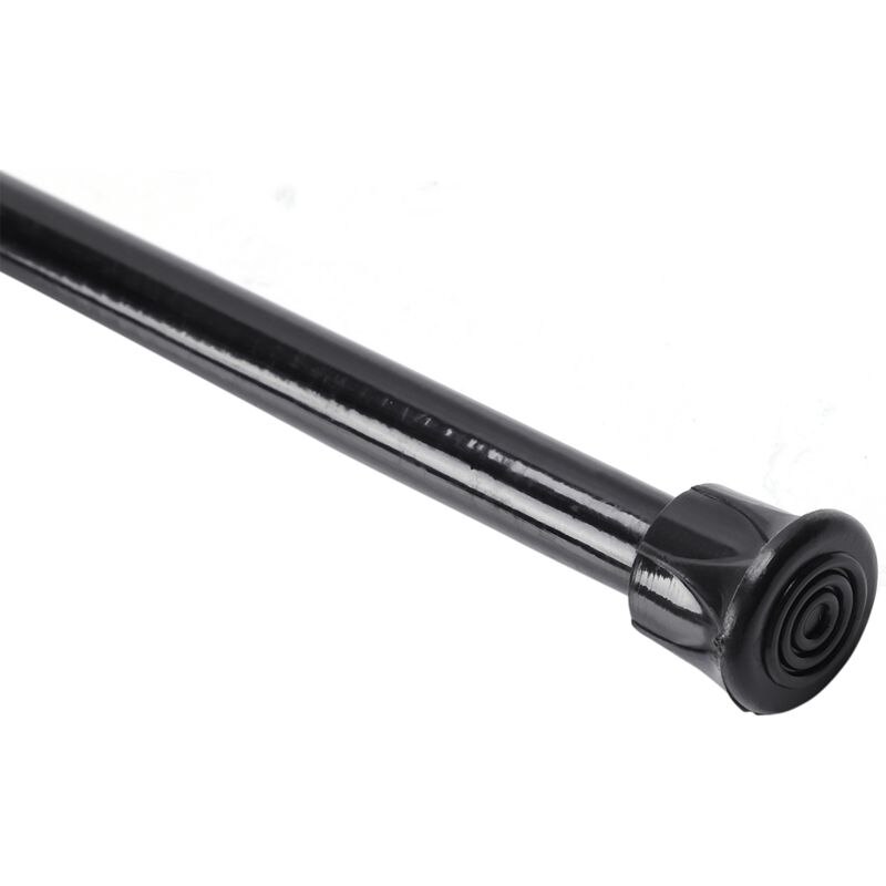 Extendable Telescopic Spring Loaded Net Voile Tension Curtain Rail Pole Rods,70~120cm,Black