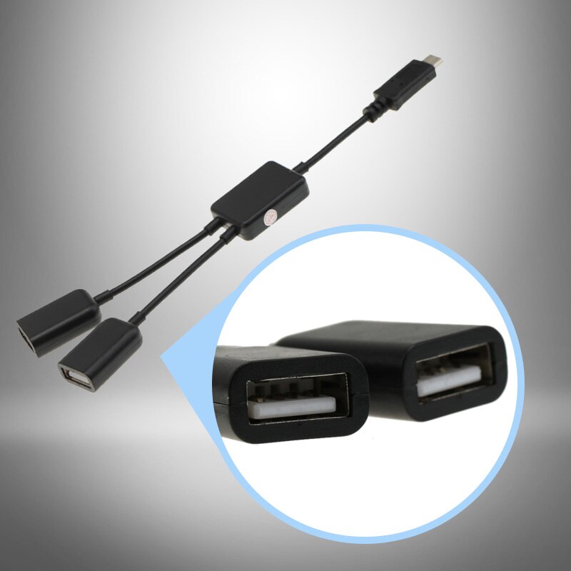USB 3.1 type-c OTG HUB câble 2 en 1 USB C 3.1 mâle à femelle fiche câble Hub type-c à Double USB 2.0 convertisseur câble