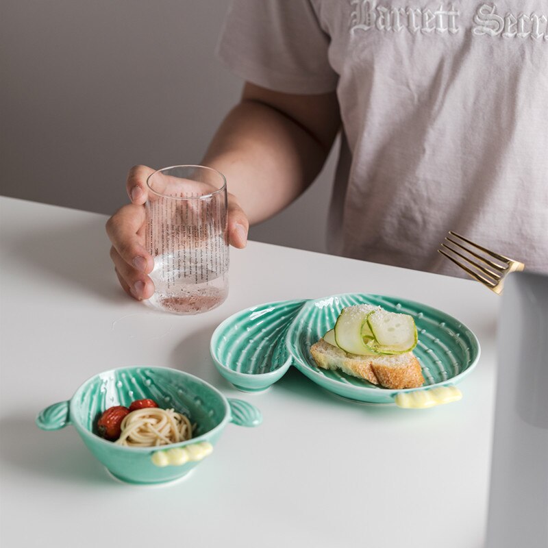 Epäsäännöllinen ananas kaktus keraaminen salaattilautanen söpö kasvi aamiainen kulho pohjoismainen hedelmä välipala jälkiruoka tarjotin astiat astiat