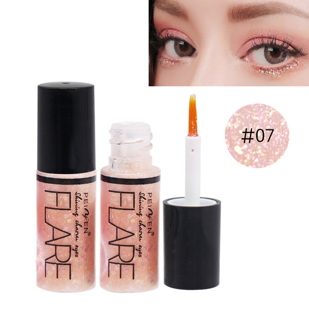 1pc langtidsholdbare vandtætte flydende øjenskygger metallisk glød glitter flydende eyeliner til kvinder fest makeup skønhed øje kosmetik: 7