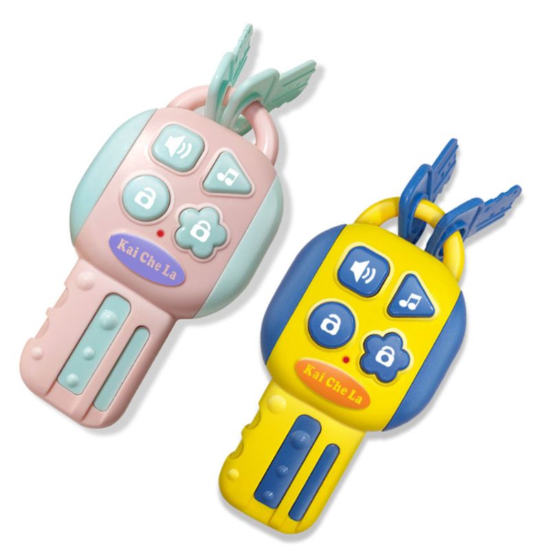 Car Key Lock Toy Remote Control Musical Flash Toys Baby Early Educational for Infants Toddlers Kids