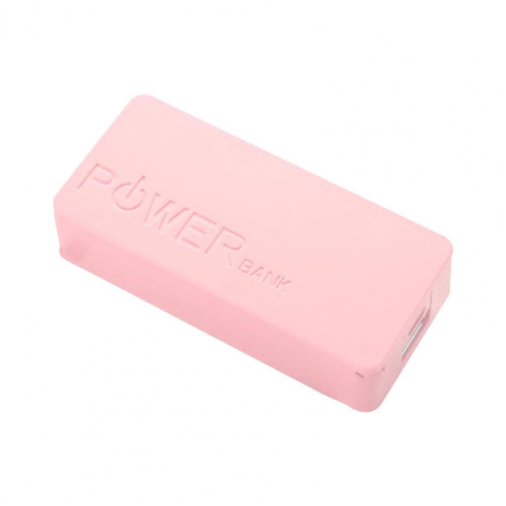 Power Bank Box Universal Welding-free Portable Power Bank Shell Shockproof 2 x 18650 Battery Mobile Charger DIY Case for Phone: Pink