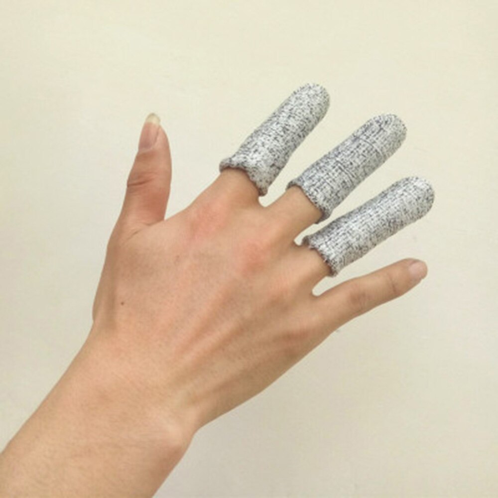 Fem-niveau anti-skære fingre sæt arbejdsforsikring anti-skære finger ærme beskyttelse fem fingre beskytter tommelfinger handske