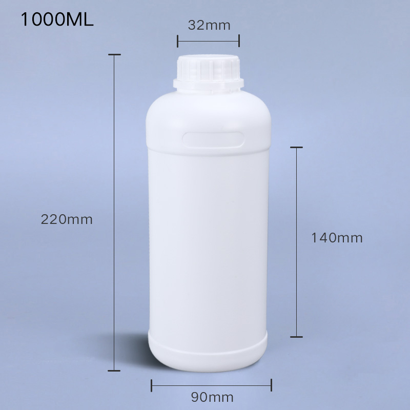Leere plastik flaschen für Flüssige Chemische Reagenzien HDPE behälter Kosmetische lotion lagerung flaschen Lebensmittel Grade: 1000ml white