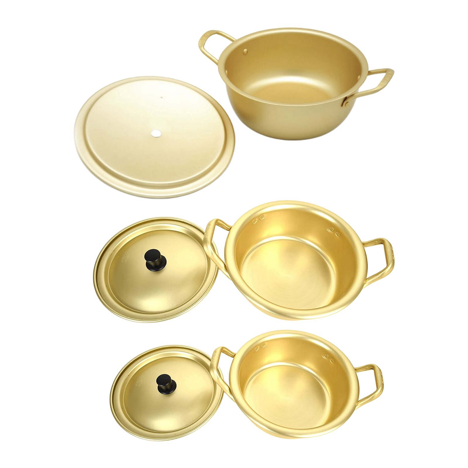 Korean Noodle Ramen Pot Aluminum Pot Korean Yellow Aluminum Stockpot Instant Noodles Pot