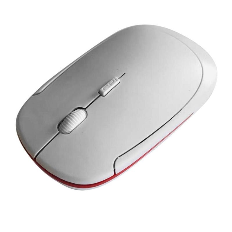 Wireless Mouse USB Receiver Computer Mouse 3 Buttons Optical Ergonomic Wireless Gaming Mouse Mice For PC Laptop Mouse Gamer: Glossy white