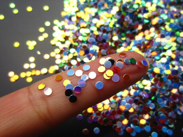 2mm Kleurrijke Shining kleuren Glitter Mix Dot vormen verbazingwekkende sparkles voor Nail Decorations Nail Art en DIY levert