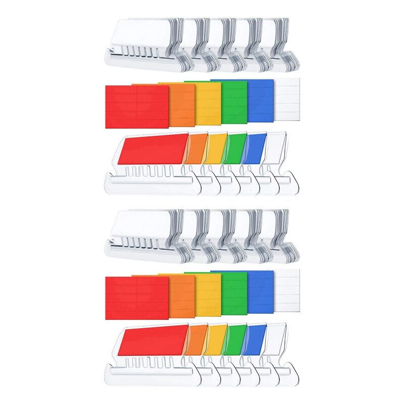 240 Sets File Document Tabs 2 Inch Hanging Folder Tabs and Multicolor Inserts for Quick Identification Of Hanging Files: Default Title